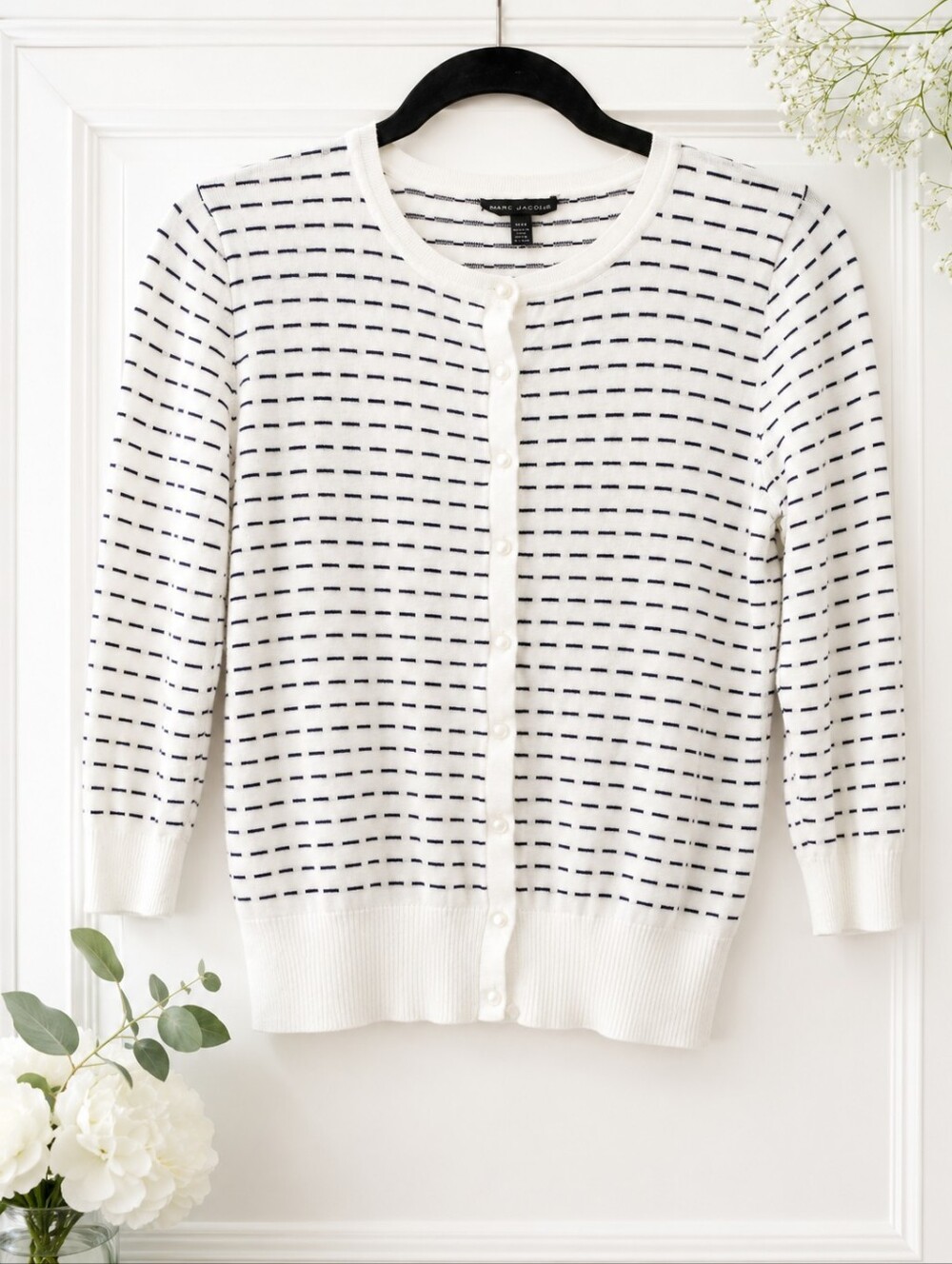 Cable & Gauge French Girl Preppy Classic Minimalist Chic Cardigan Size Medium